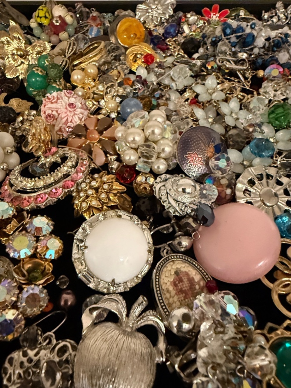 Stunning vintage craft lot art wear repair harvest design jewelry parts wowza - Picture 14 of 17